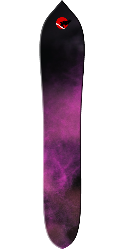 the powderhawk snowboard bottom view