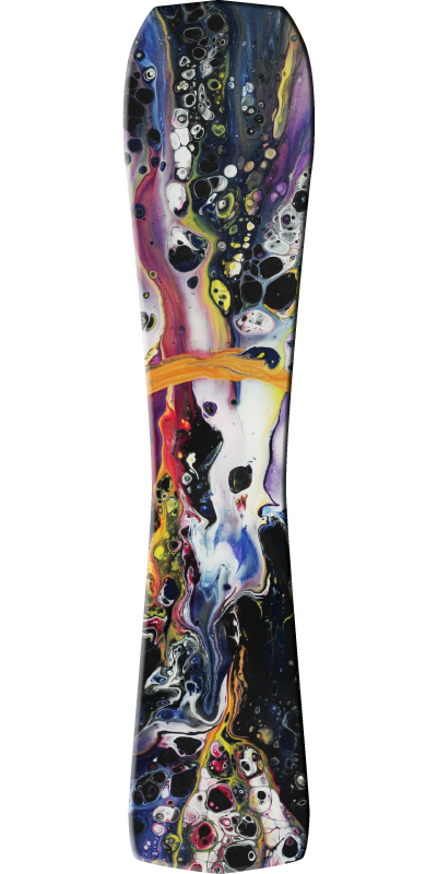 the spacehawk snowboard top view